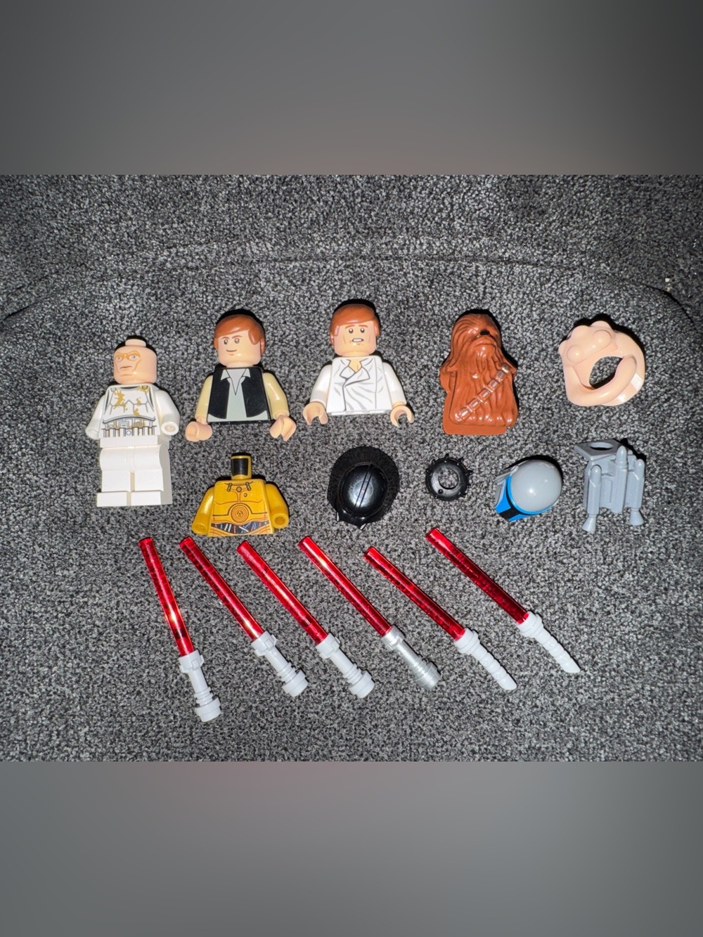 HUGE Star Wars Lego Minifigure Replacement Parts Lot Han, Jango, Maul, Darth